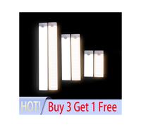 (Warm White, 40LED) Wireless LED PIR Motion Sensor Light Strip Cabinet Closet USB Rechargeable Lamp
