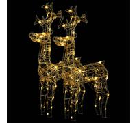 (warm white, 60 x 16 x 100 cm/ 2 pcs) vidaXL Reindeer Christmas Decoration Xmas Glowing Reindeer Multi Colours/Sizes
