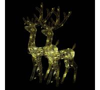 (warm white, 70 x 41 x 120 cm/ 2 pcs) vidaXL Reindeer Christmas Decoration Xmas Glowing Reindeer Multi Colours/Sizes