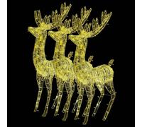 (warm white, 96 x 40 x 180 cm/ 3 pcs) vidaXL Reindeer Christmas Decoration Xmas Glowing Reindeer Multi Colours/Sizes