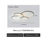 (Warm White, black L90cm) Lampu Garis Langit-langit Minimalis, Lampu Ruang Tamu Italia Sederhana Modern Ruang Makan Kecil Ruang Tamu Lampu Lingkaran Desainer