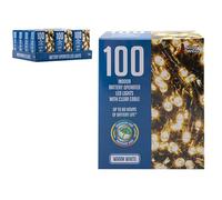 Warm White LED Battery Operated Round Bulb Lights - 30cm (Pack Of 100) - Perfect For Indoor & Outdoor Decorations