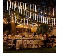 Warm White String Lights 30cm Waterproof Meteor Shower 10 Tubes 240 LEDs for Christmas Decoration and Outdoor Garden Holiday Parties and Weddings