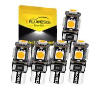 Warm White T10 W5W 12V LED Car Reading Boot Number Plate Light 5 Pack