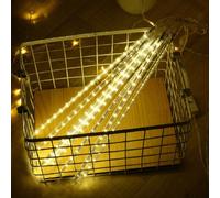 (Warm White, US Plug) 30cm 2835 SMD 96LEDs Snowfall Meteor Shower Rain 4 Tubes String Light Holiday Outdoor Christmas Garden Decor