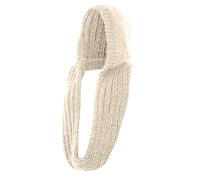 Warm Windproof Waterproof Hooded Scarf Women's Winter Outdoor Hat Women's Warm Balaclava Knitted Hat Unisex Balaclava Plain Knitted Winter Scarf Cap Scarf Autumn Scarf Hat Scarf, beige, M