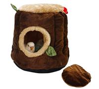 Warm Winter Bird Nest with Removable Cushion, Stump Style Bird House, Soft and Washable Hanging Bed Hammock for Parrot, African Grey,Chinchilla,Ferret, Bunny,Small Animal Houses & Habitats (Small)