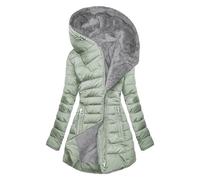 Warm Winter Jacket Women's Lined Down Jacket Women's Winter Transition Jacket with Hood Warm Outdoor Jacket Long Sleeves Zip Quilted Parka Casual Large Sizes Sweat Jacket Fashion Jackets Women