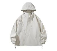 warm winter jackets for men Mens Casual Jacket Outdoor Mountain System Rushing Men And Women Models Loose Large Size Windproof Mountaineering Clothing British Coat (Khaki, S)