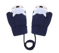 Warm Winter Mitten Cute Cartoon Knit Fleece Lined Gloves for Kids Toddler Baby Boys Girls Hand Warmer 1-3 Years Old