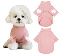 Warm Winter Pet Sweater Soft Breathable Skin-Friendly Clothing with Cute Heart Embroidery Cozy Cold-Proof Outfit for Small Medium Dogs and Cats