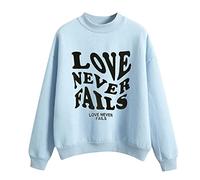 Warm Winter Tops Shirts Trendy Clothes Women's Crewneck Christmas Sweatshirts Loose Fit Comfy Casual Long Sleeve Shirts Funny Reindeer Print Pullover Tops Hoodies for Women Easter UK6098SALE Blue