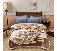 Warm Winter Weighted Blanket King Size,Korean Mink Blankets,2 Ply Reversible Raschel Bed Blanket for Bed And Couch,200 * 230cm4kg