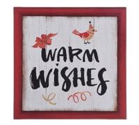 Warm Wishes Christmas Slogan Sign