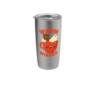 Warm Wishes Hot Chocolate Winter Holiday Stainless Steel Insulated Tumbler
