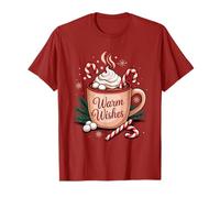 Warm Wishes Hot Cocoa Cozy Christmas Candy Hot Chocolate T-Shirt