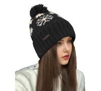 Warm Women's Balaclava - Balaclava with Pompom Mesh Fair Isle Rolled Edge Trapper Style for Outdoor Activities in Cold Weather 2026