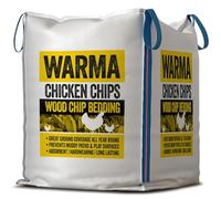 Warma 1 x Bulk Dumpy Bag Premium Chicken Wood Chips Hardwood Chippings - Chicken Bedding Coops Hens Poultry Run Animal Pens Garden Boarders Path Walkways Ground Cover