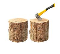 Warma 2 X Heavy Duty 100% Natural Firewood Chopping Cutting Log Splitter Block Stumps (Diam) 30-35Cm