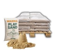 Warma 500kg Premium Grade Play Sand - Non Toxic - Natural & Triple Washed - Suitable for Childrens Kids Indoor & Outdoor Sensory Play Areas Sandpits - 20 x 25kg Bags