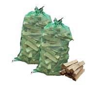 Warma Kiln Dried Hardwood Log Low Moisture Stove Oven Oak Wood Kindling Pizza Sticks 2 X Nets