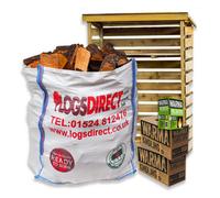 Warma Kiln Dried Ready To Burn Stove Pizza Oven Chimenea Firewood Fuel & Built Log Store Bundle