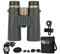 Warmax Fernglas 12x42, Wasserdicht Warmax Talon HD Fernglas Mit Entfernungsmesser & Nachtsicht, Warmax Hd Feldstecher Ferngläser Mit Bak4 Prisma Fmc Objektiv (Grün-A)