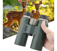 Warmaxs Binoculars 12x42 Adults High Magnification Binoculars, Wider View, Smart Focus, for Birdwatching, Traveling, Stargazing, Hunting (Dark Green)