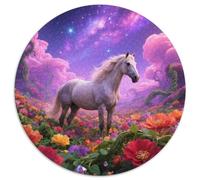 Warmblood Wholesome 1000-Piece Round Puzzle with Horse, Ideal for Drawing Room Displays And Leisure Time 1000pcs (67.5x67.5cm)