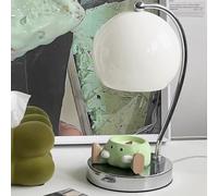WARMCITY Candle Lamp Warmer with Timer and Dimmer, Adjustable Candle Melting Lattern, Home Decor Table Lamp (White)