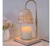 WARMCITY Glass Flower Wax Warmer Timer/Dimmer Adjustable