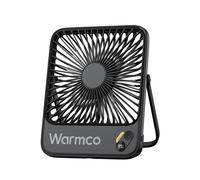 Warmco 10000mAh Portable Desk Fan 7-inch, [10-24H Runtime] Ultra-thin Digital Display Mini Desk Battery Operated Fan for Travel, Bedroom, Camping,