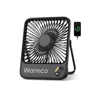 Warmco D3 Portable Rechargeable Desk Fan 10000mAh, Quiet, 24H Runtime