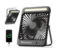 Warmco D4 Rechargeable Camping Fan 20000mAh, LED Lantern, 48H Runtime