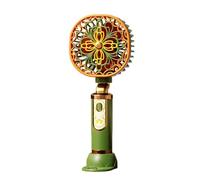 Warmco Mini Portable Fan 2 Pack - 3 Speed Rechargeable Handheld - Desk With Base Compact - Cooling For Travel Makeup Summer - Gift Blue Pink Long Lasting - Powerful Cooler For Camping Beach - Festival