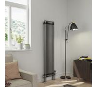 Warmehaus 1500x380mm Raw Metal Traditional Vertical Radiator Double Column Cast Iron Style Panel Radiator Central Heating