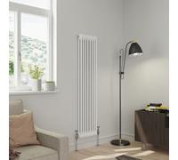 Warmehaus 1500x380mm White Traditional Vertical Radiator Double Column Cast Iron Style Panel Radiator Central Heating