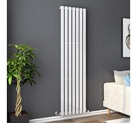 Warmehaus 1800 x 480mm White Vertical Radiator Single Rectangular Panel | Modern Central Heating Wall Radiator, Perfect for Bathroom Kitchen Living Room, Designer Radiators, Flat Panel Radiator