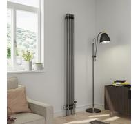 Warmehaus 1800x200mm Raw Metal Traditional Vertical Radiator Double Column Cast Iron Style Panel Radiator Central Heating