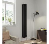 Warmehaus 1800x292mm Black Traditional Vertical Radiator Triple Column Cast Iron Style Panel Radiator Central Heating