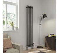 Warmehaus 1800x380mm Raw Metal Traditional Vertical Radiator Double Column Cast Iron Style Panel Radiator Central Heating