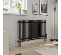 Warmehaus 600x1190mm Raw Metal Traditional Horizontal Radiator 2 Column | Cast Iron Style Radiator Central Heating, High Heat Output, Durable Finish, Premium Mild Steel, Certified and Tested