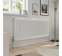 Warmehaus 600x1462mm White Traditional Horizontal Radiator Triple Column Cast Iron Style Panel Radiator Central Heating