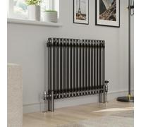 Warmehaus 600x830mm Raw Metal Traditional Horizontal Radiator Double Column Cast Iron Style Panel Radiator Central Heating