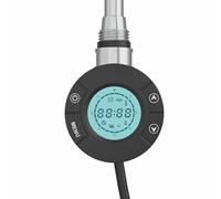 Warmehaus 800W Thermostatic Electric Heating Element Black with Timer Overheating Child Lock Function