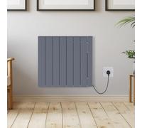 Warmehaus Anthracite 2000W Electric Ceramic Radiator Wall Heater Smart WIFI | Wall Mounted Slim Electric Radiator, 7 Day Timer, Programmable Electric Panel Heater Portable, Energy Efficient, Freestanding