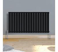WarmeHaus Black Horizontal Radiator 600x1156mm Single Flat Panel Rads