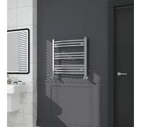 Warmehaus Contemporary Curved Bathroom Heated Towel Rail Radiator Rad 600 x 600mm - Chrome