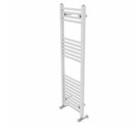 Warmehaus Contemporary Straight Bathroom Ladder Radiator Heated Towel Rail 1200 x 400mm Towel Warmer Central Heating White