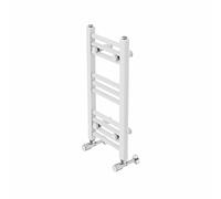 Warmehaus Contemporary Straight Bathroom Ladder Radiator Heated Towel Rail 600 x 300mm Towel Warmer Central Heating White